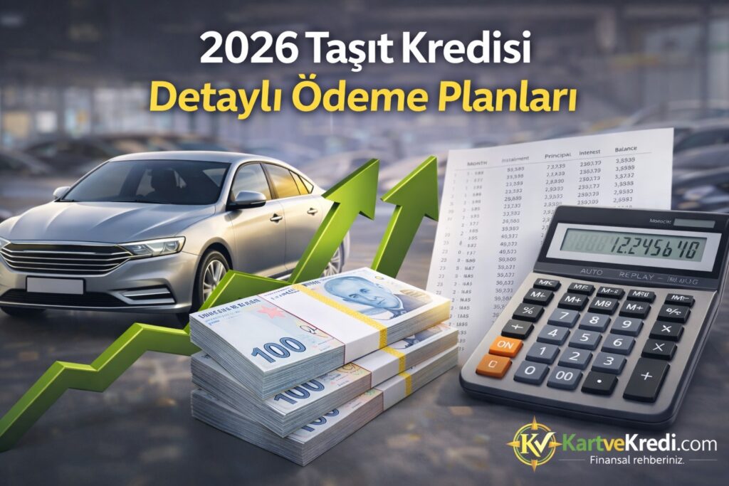 2026 Taşıt Kredisi Detaylı Ödeme Planları