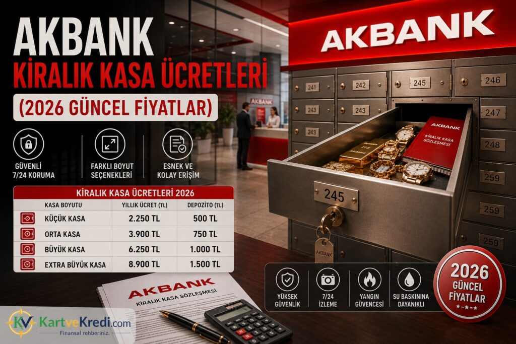 Akbank Kiralık Kasa Ücretleri (2026 Güncel Fiyatlar)